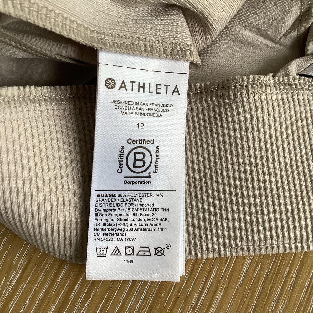 Athleta Brooklyn Mid Rise Ankle Pant Abalone Tan Size 12 - Picture 11 of 13
